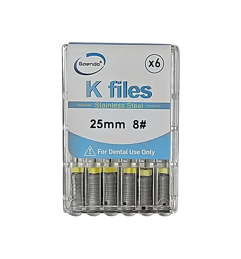 K-File #08 Length 25mm Stainless steel : GoEndo Brand - Master