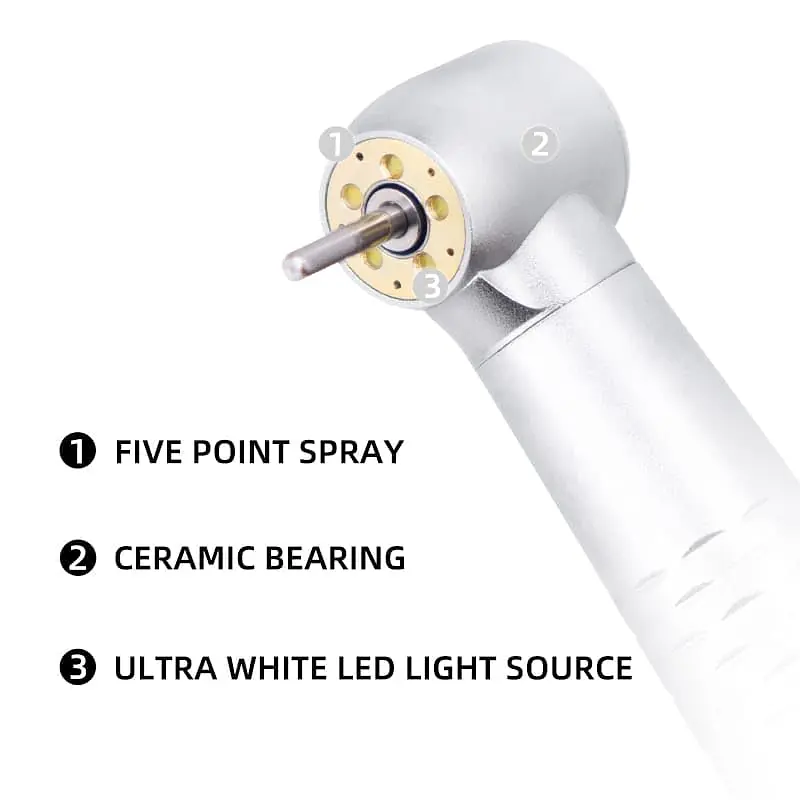 EKO-SHADOWLESS 5 LED HANDPIECE, CERAMIC BEARING, PUSH BUTTON, SUPER TORQUE. - Master
