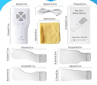 Eko-Fog Free Intra Oral Mirror Set of 4 with Built-In Fan | Rechargeable, Bright LED Light, Intelligent Control, Cheek & Lingual View - Master