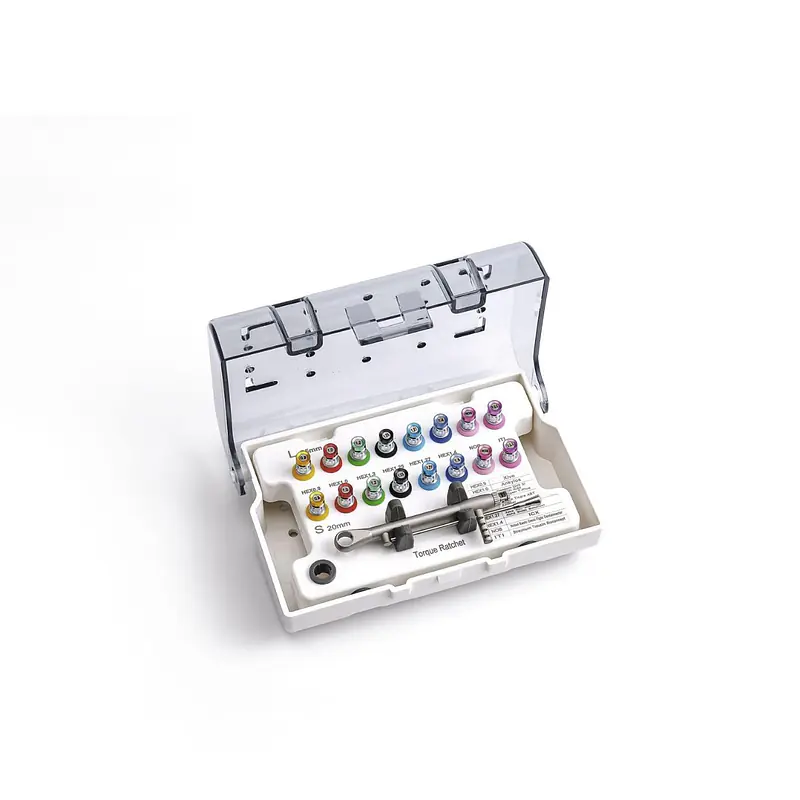 Universal Implant Prosthetic Kit with Torque Wrench, All Implant Systems | Universal Compatibility, Multiple Hex Drivers, Torque Ratchet Included, Colour-Coded Drivers, Organised Storage Case - Master