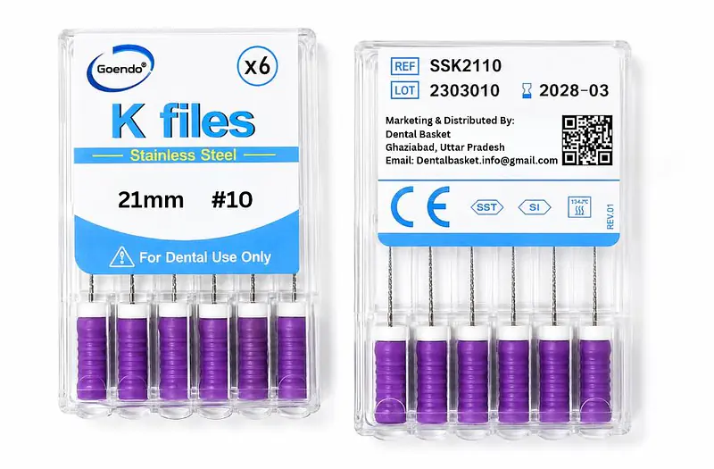 K-File #10 Length 21mm Stainless steel : GoEndo Brand - Master