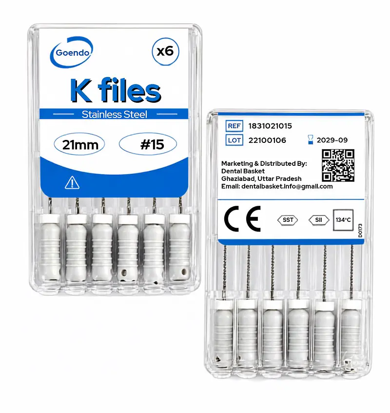 K-File #15 Length 21mm Stainless steel : GoEndo Brand - Master