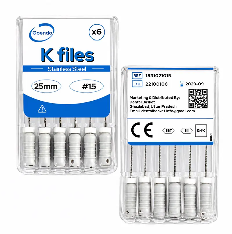 K-File #15 Length 25mm Stainless steel : GoEndo Brand - Master