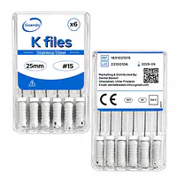 K-File #15 Length 25mm Stainless steel : GoEndo Brand - Master
