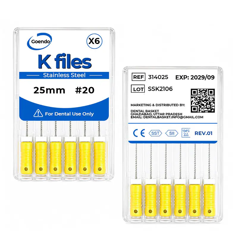 K-File #20 Length 25mm Stainless steel : GoEndo Brand - Master