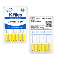 K-File #20 Length 25mm Stainless steel : GoEndo Brand - Master