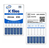 K-File #30  Length 25mm Stainless steel : GoEndo Brand - Master
