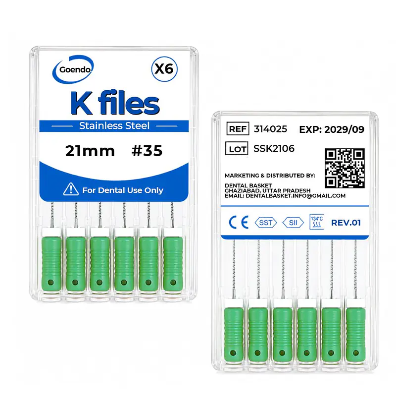 K-File #35  Length 21mm Stainless steel : GoEndo Brand - Master