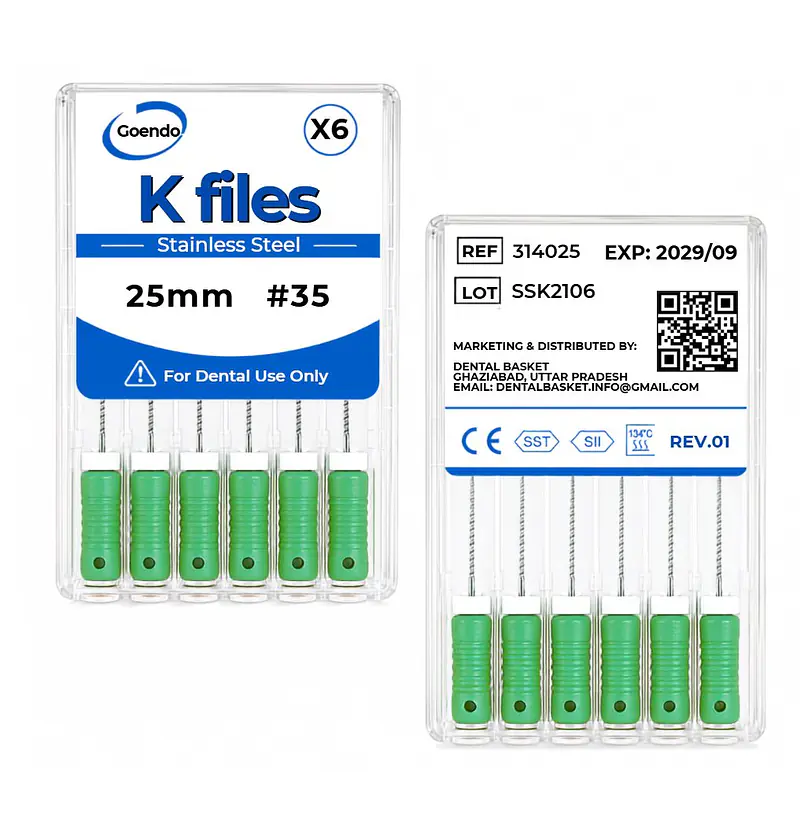 K-File #35  Length 25mm Stainless steel : GoEndo Brand - Master