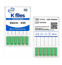 K-File #35  Length 25mm Stainless steel : GoEndo Brand - Master