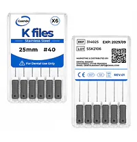 K-File #40 Length 25mm Stainless steel : GoEndo Brand - Master
