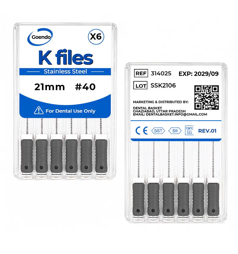 K-File #40 Length 21mm Stainless steel : GoEndo Brand - Master