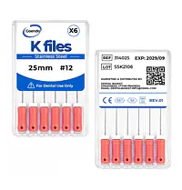 K-File #12  Length 25mm Stainless steel : GoEndo Brand - Master