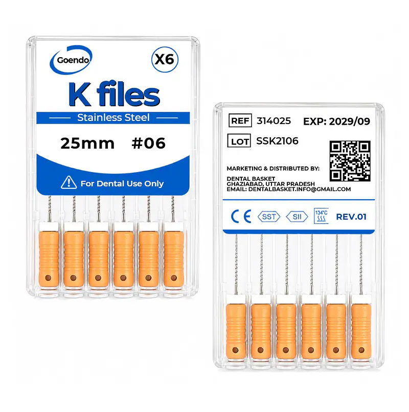 K-File #06 Length 25mm Stainless steel : GoEndo Brand - Master