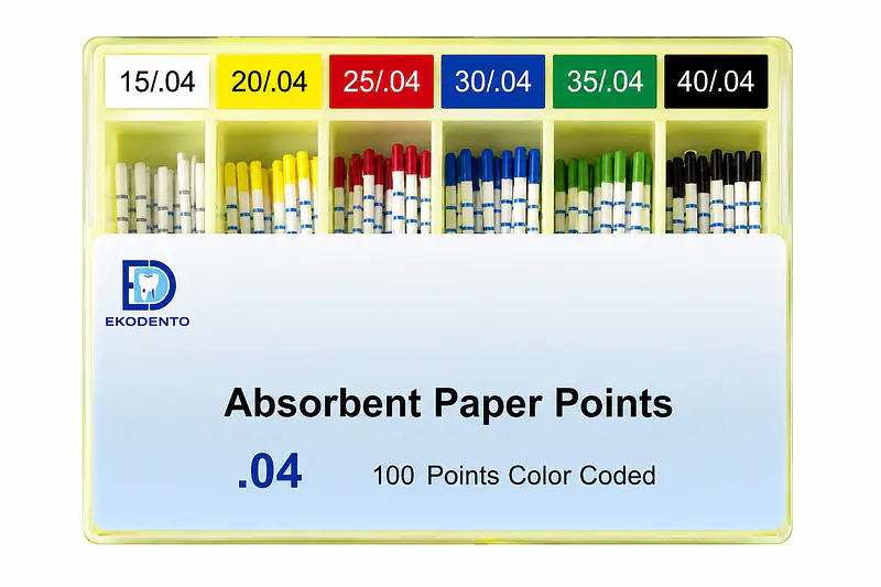EKODENTO ABSORBENT PAPER POINT 4%-ASSORTED #(15-40) - Master
