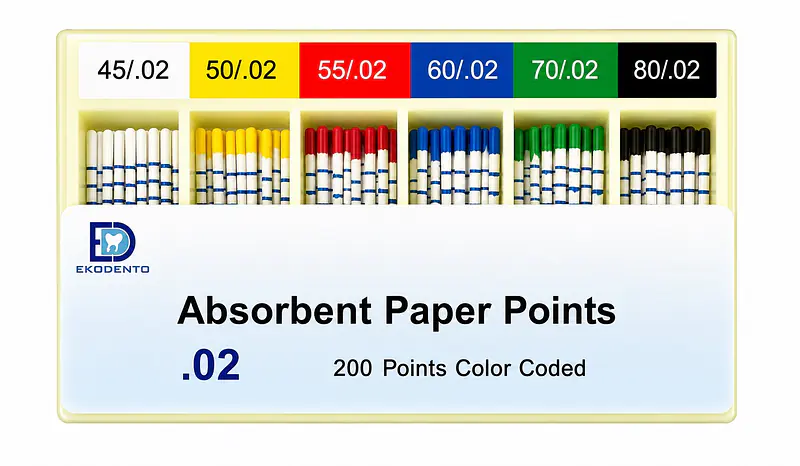 EKODENTO ABSORBENT PAPER POINT 2%-ASSORTED #(45-80) - Master