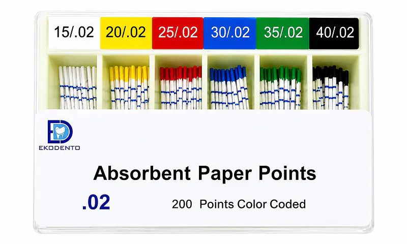 EKODENTO ABSORBENT PAPER POINT 2%-ASSORTED #(15-40) - Master
