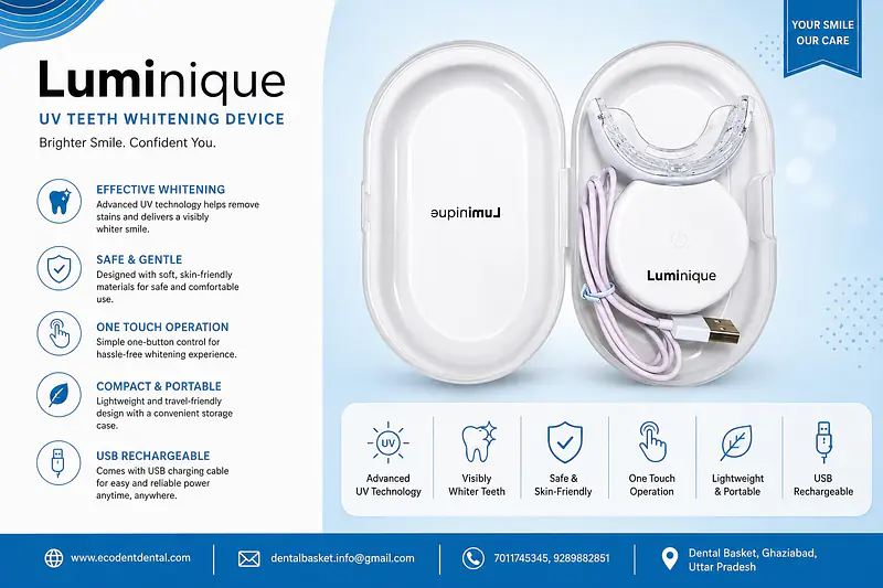 Luminique Teeth Whitening Kit | LED Mouthpiece, USB Rechargeable - Master